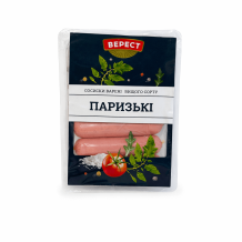 Сосиски "Паризькі" вар. в/г 280 г/шт Верест