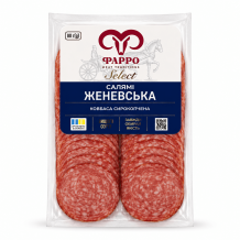 Ковбаса "Салямі Женевська" с/к в/г нарізка 80 г/шт ФАРРО