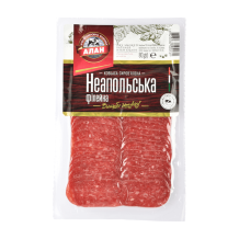 Ковбаса "Неапольська Філейна" с/в в/г нарізка 80 г/шт Алан