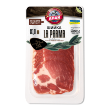 Шийка "LA PARMA" с/в в/г нарізка 80 г/шт Алан