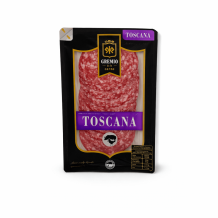 Ковбаса "TOSKANA" с/к в/г нарізка 75 г/шт GREMIO