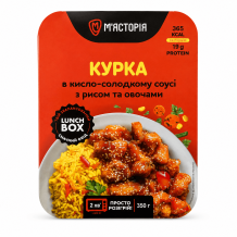 Курка в кисло-солодкому соусі з рисом та овочами 350 г М'ЯСТОРІЯ