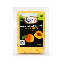 Сир "Wensleydale з абрикосом" напівтвердий 42% 150 г/шт Англія Ilchester