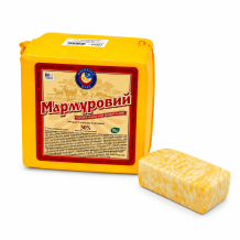 Сир "Мармуровий" твердий 50% 2,5 кг брус Молочний Шлях