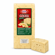 Сир "GOUDA з пажитником" твердий брус MLEKOVITA