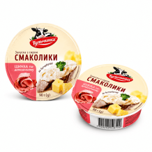 Закуска з сиром "Смаколики Шинка по-домашньому" 48% 90 г Тульчинка