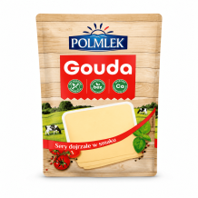 Сир "GOUDA" нарізка (слайси) 400 г/шт ТМ POLMLEK
