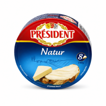Cир Natur плавлений порційний 140 г/шт (кругла кор) PRESIDENT