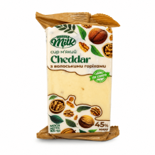 Сир "Cheddar"м'який з волоським горіхом 45% 165 г/шт LYUBAR Milk