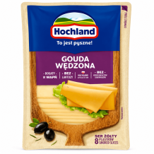 Сир "Gouda WEDZONA" (Гауда копчений) твердий нарізка 135 г/шт Hochland