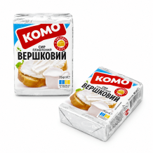 Сир плавлений Вершковий 35%  75 г/шт ТМ КОМО