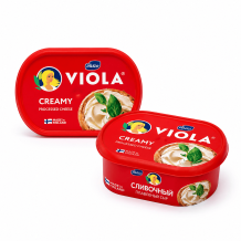 Сир вершковий плавлений VIOLA 28% 400 г/шт Valio