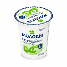 Йогурт білий ПО-ГРЕЦЬКИ 8% стакан 300 г Молокія