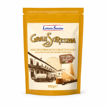 Сир твердий MIX DI FORMAGGI GRATTUGIATI тертий 32% 100 г Latteria Soresina