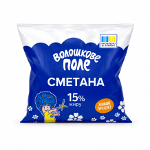 Сметана 15% 350 г плівка Волошкове Поле