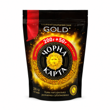 Кава розчинна ЧОРНА КАРТА GOLD 250 г