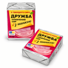 Сир плавлений ДРУЖБА з ШИНКОЮ 35%  75 г/шт ДУБНОМОЛОКО