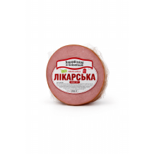 Ковбаса "Лікарська" вар. в/г мелк. вак. (синюга) термо ДСТУ Ходорівський М'ясокомбінат